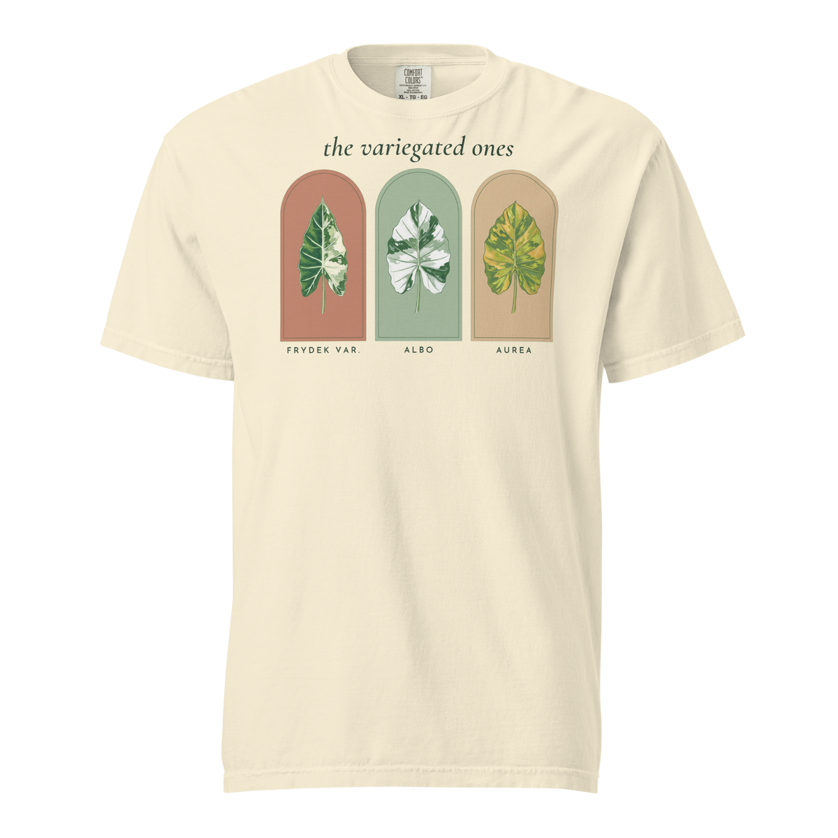 The Variegated Ones tee in Ivory — front view
