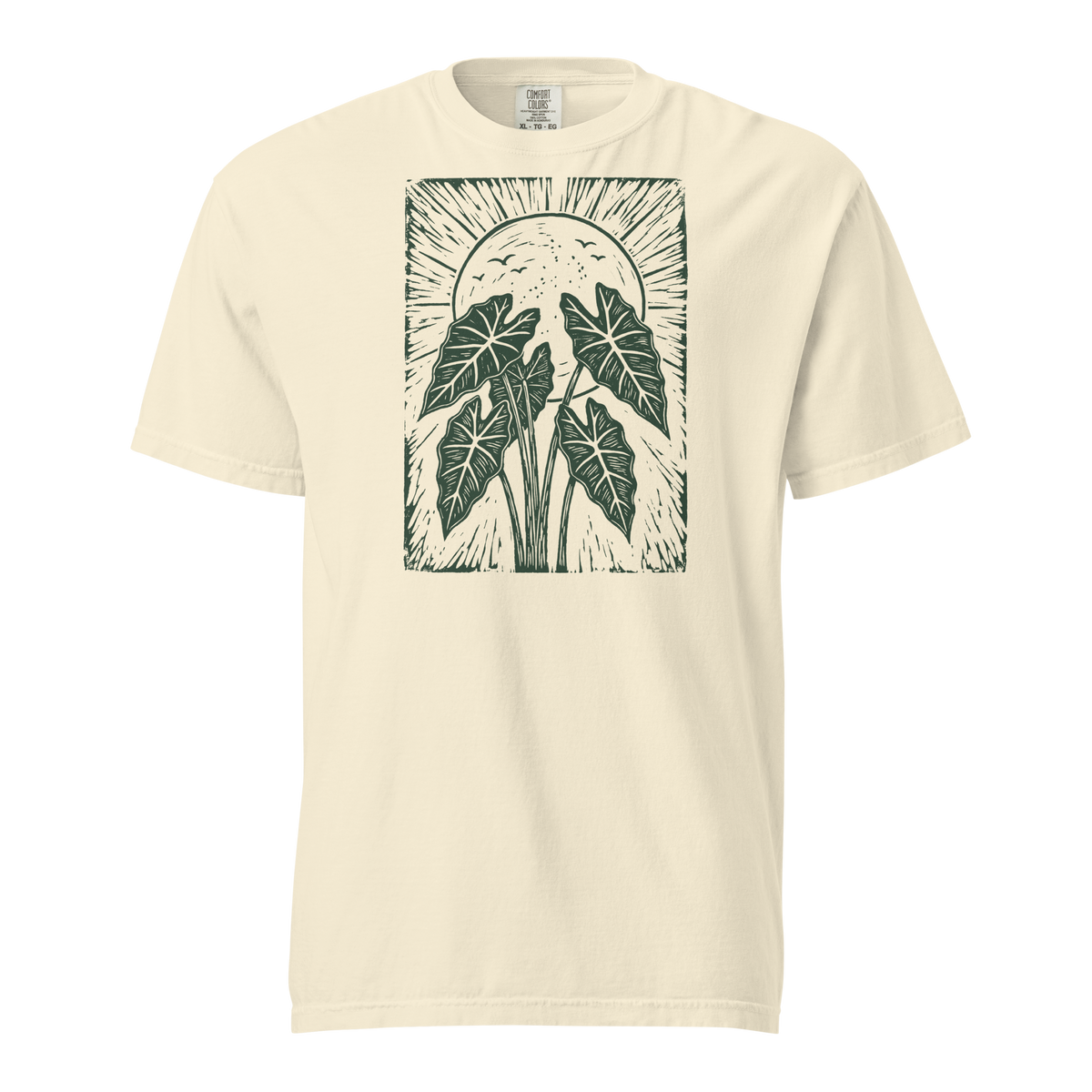 Sun Alocasia tee in Ivory — front view