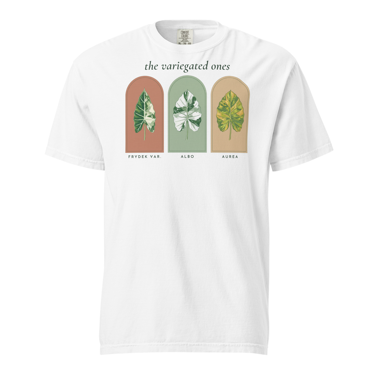 The Variegated Ones tee in White — front view