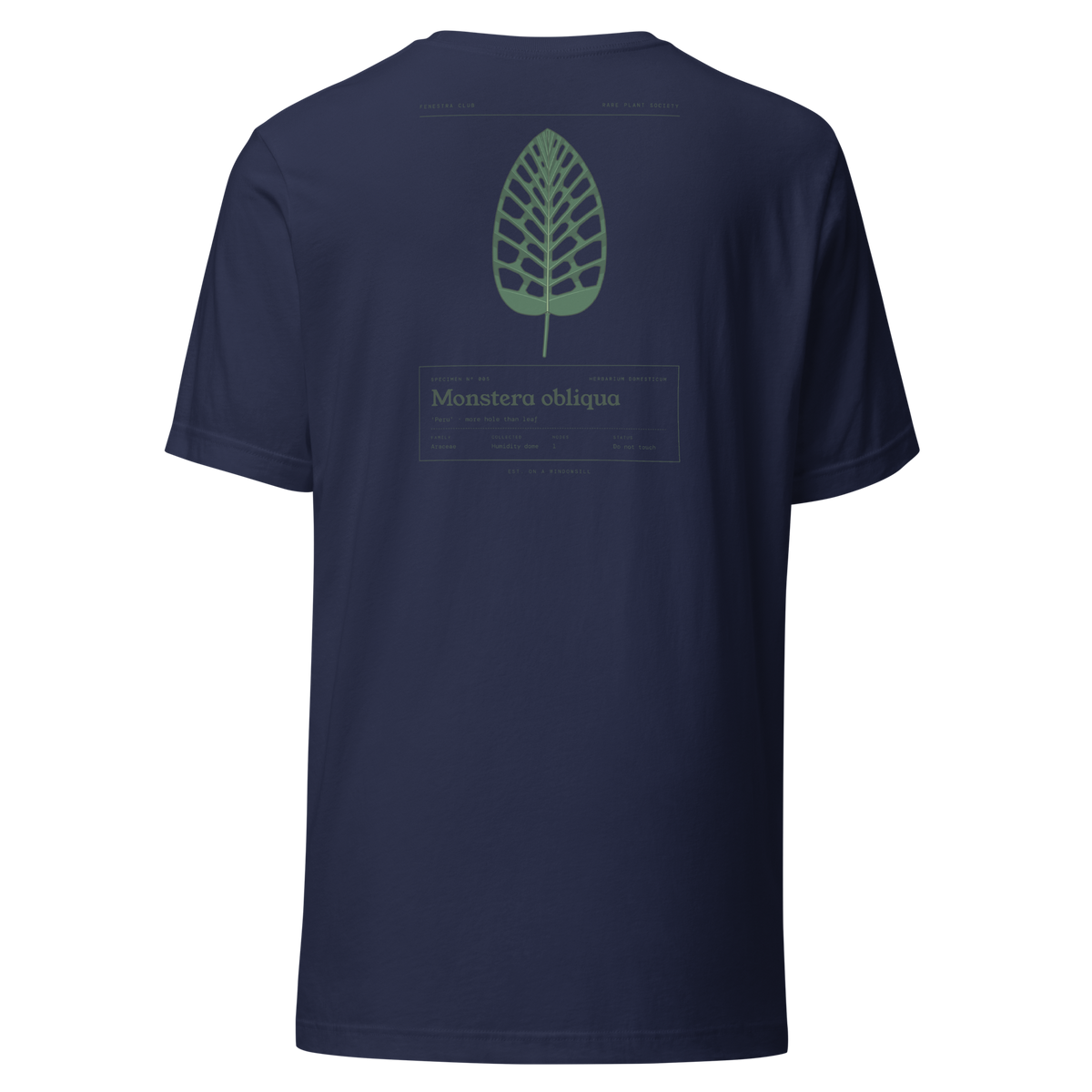 Specimen tee — navy back